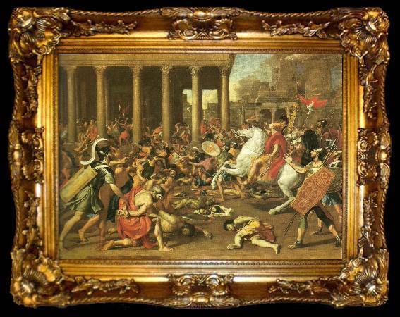 framed  Nicolas Poussin jerusalems erovring, ta009-2